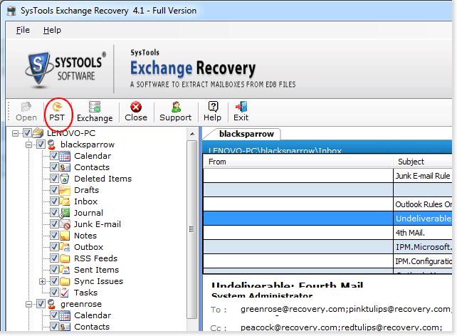 How to Extract Mailbox from EDB File 4.1